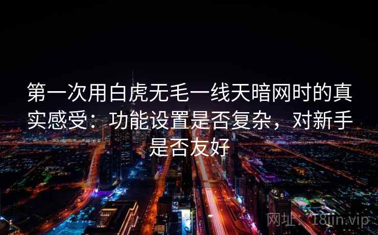 第一次用白虎无毛一线天暗网时的真实感受：功能设置是否复杂，对新手是否友好  第2张