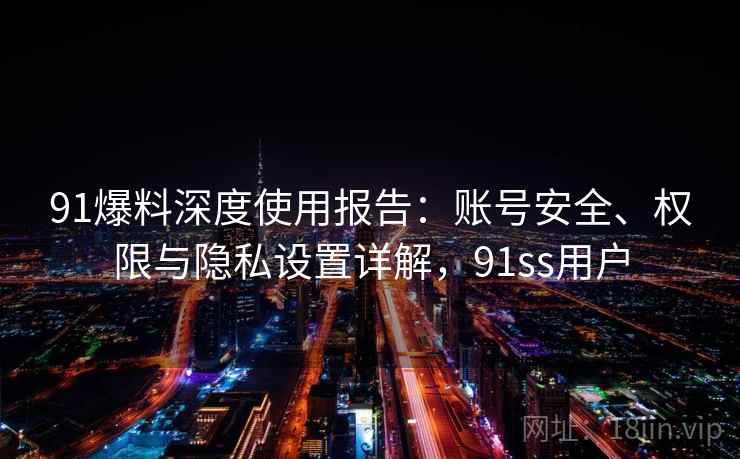 91爆料深度使用报告：账号安全、权限与隐私设置详解，91ss用户  第2张