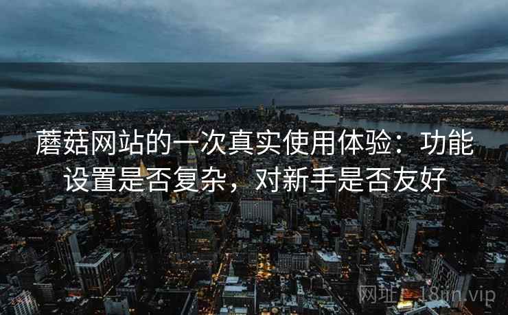蘑菇网站的一次真实使用体验：功能设置是否复杂，对新手是否友好  第1张