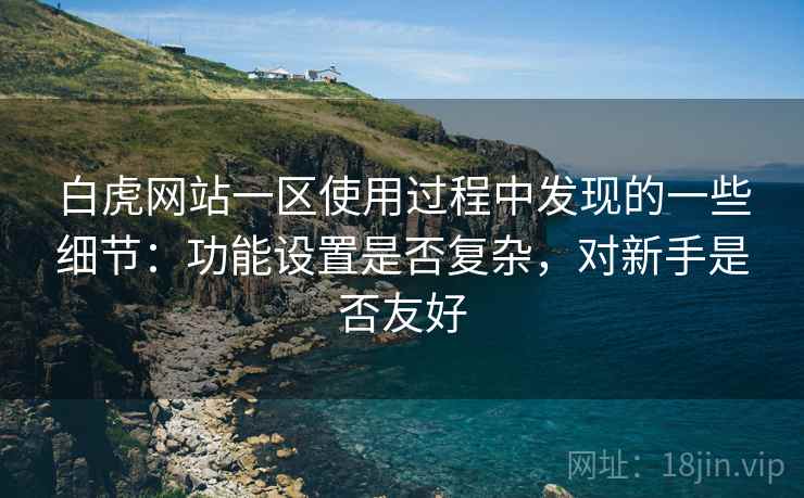 白虎网站一区使用过程中发现的一些细节:功能设置是否复杂,对新手是否友好 第2张 白虎网站一区使用过程中发现的一些细节:功能设置是否复杂,对新手是否友好 第2张