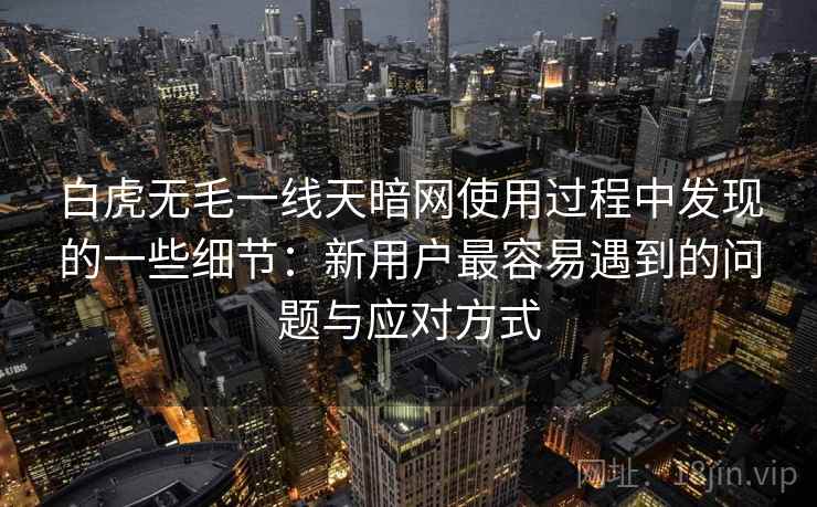 白虎无毛一线天暗网使用过程中发现的一些细节:新用户最容易遇到的问题与应对方式 第2张 白虎无毛一线天暗网使用过程中发现的一些细节:新用户最容易遇到的问题与应对方式 第2张