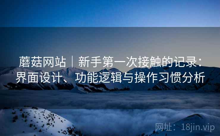 蘑菇网站|新手第一次接触的记录:界面设计、功能逻辑与操作习惯分析 第2张 蘑菇网站|新手第一次接触的记录:界面设计、功能逻辑与操作习惯分析 第2张