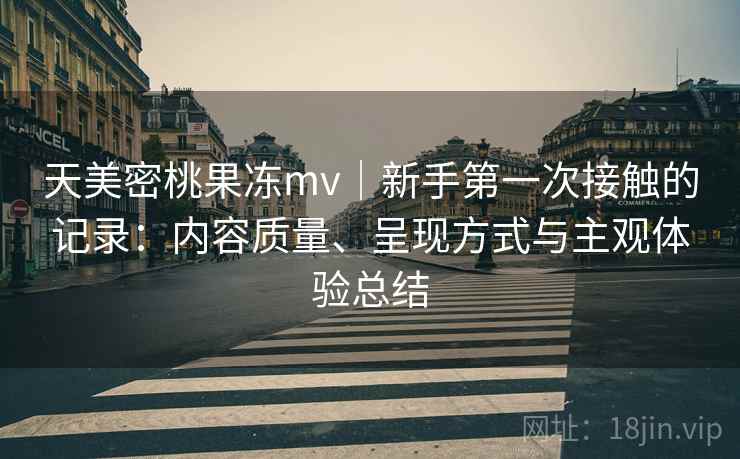 天美密桃果冻mv|新手第一次接触的记录:内容质量、呈现方式与主观体验总结 第2张 天美密桃果冻mv|新手第一次接触的记录:内容质量、呈现方式与主观体验总结 第2张