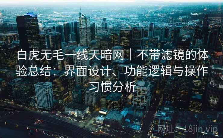 白虎无毛一线天暗网|不带滤镜的体验总结:界面设计、功能逻辑与操作习惯分析 第2张 白虎无毛一线天暗网|不带滤镜的体验总结:界面设计、功能逻辑与操作习惯分析 第2张
