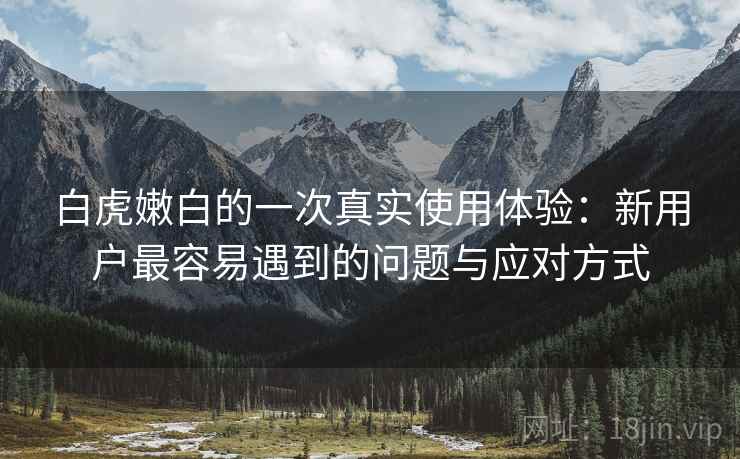 白虎嫩白的一次真实使用体验:新用户最容易遇到的问题与应对方式 第1张 白虎嫩白的一次真实使用体验:新用户最容易遇到的问题与应对方式 第1张