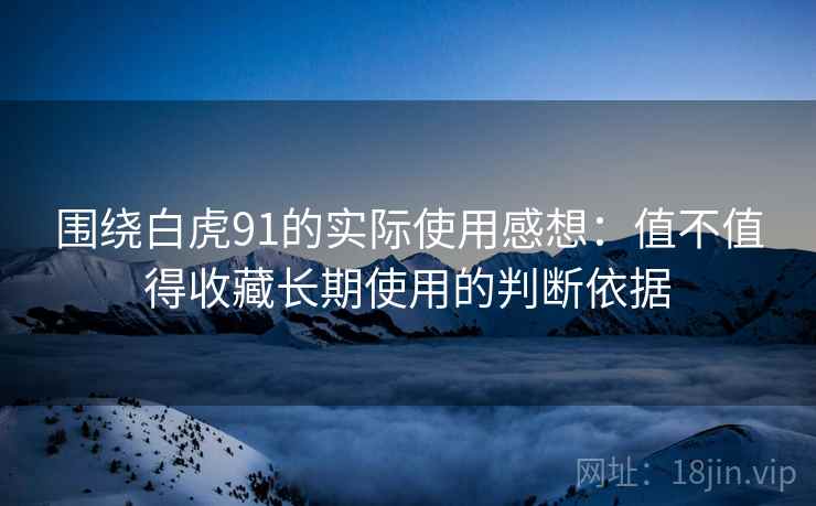 围绕白虎91的实际使用感想:值不值得收藏长期使用的判断依据 第2张 围绕白虎91的实际使用感想:值不值得收藏长期使用的判断依据 第2张